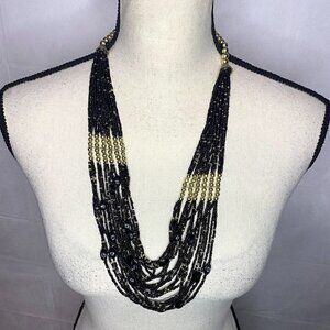 NEW Sophia Collection Large Beaded Statement Necklace and Earrings 28”